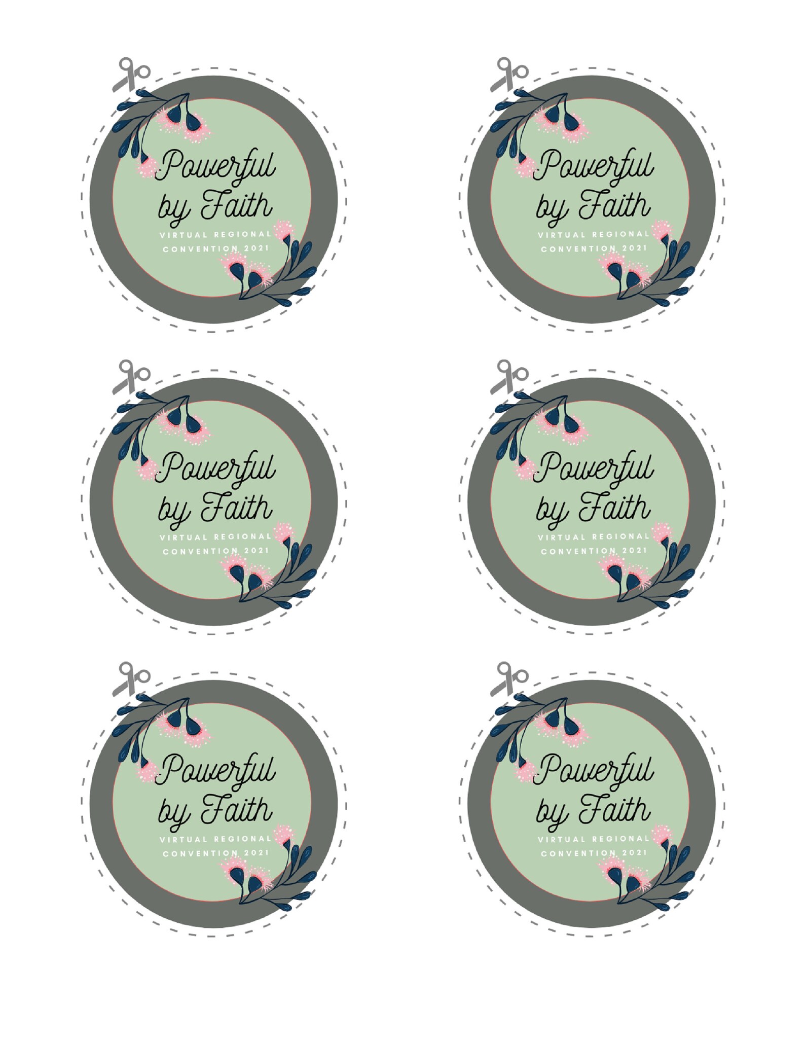 JW Regional Convention Printable Stickers Powerful by Faith Printable ...