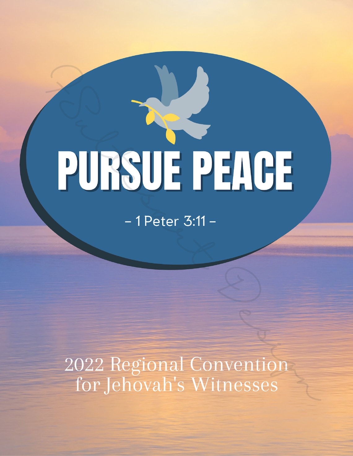 JW 2022 Regional Convention pursue Peace Digital Prints Keepsake for