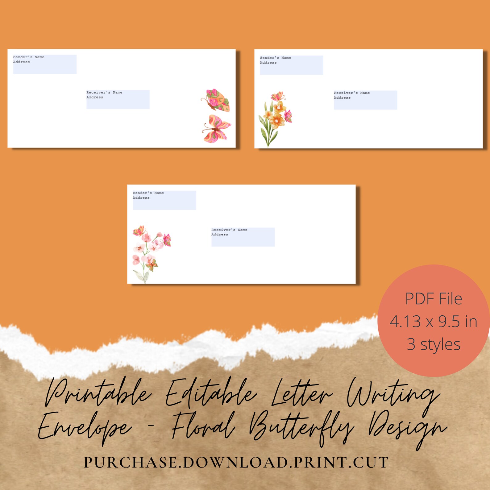 JW Letter Writing Editable Envelope Editable and Noneditable Envelope