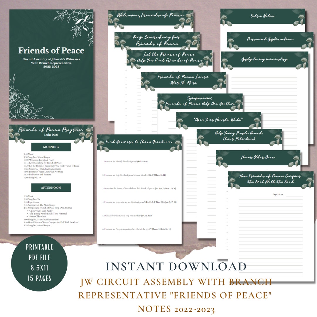 JW 2023 Circuit Assembly With Branch Representative Printable Notes JW
