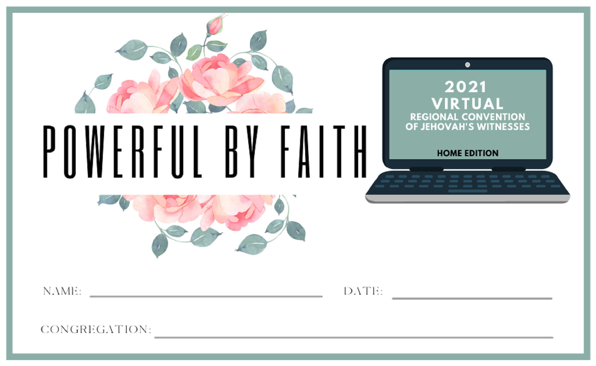 JW 2021 Regional Convention Badge Printable JW Convention Etsy