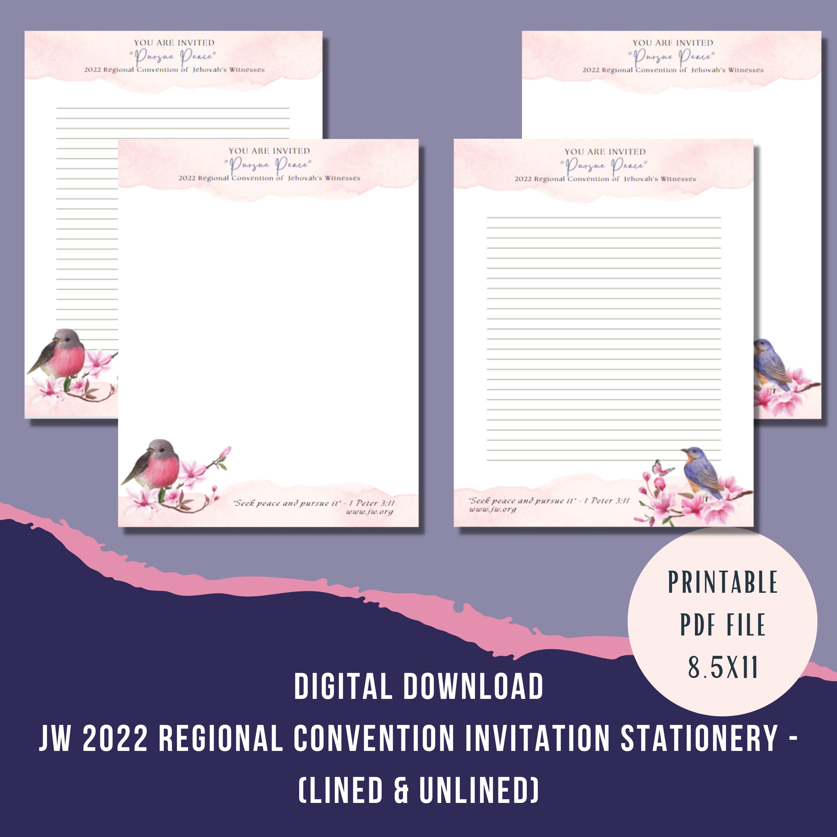 JW Letter Writing Stationery Invitation Letter Writing Ideas Etsy New