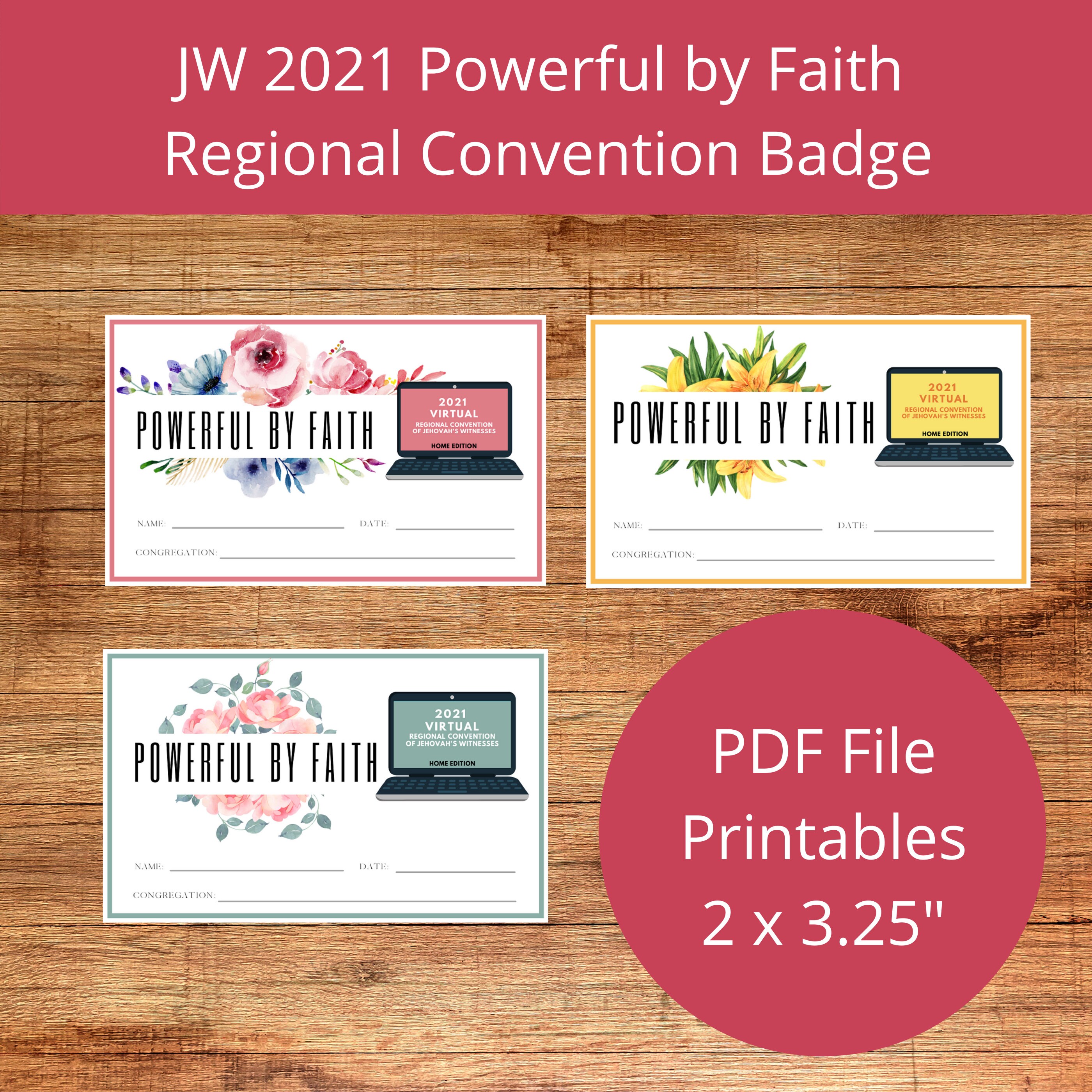 JW 2021 Regional Convention Badge Printable JW Convention Etsy