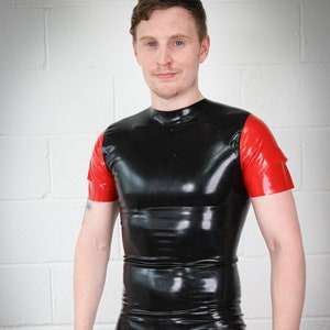 Mens Latex Short Sleeved T Shirt