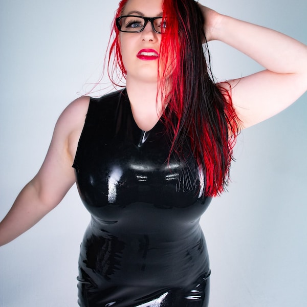 Womens Latex Sleeveless Top