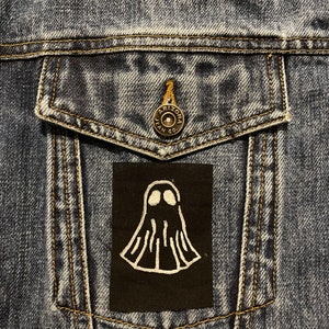Tiny Ghost: Sew-On Block Print patch