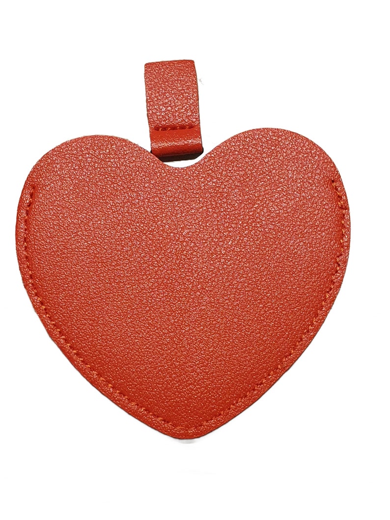 Miroir de poche en forme de cœur personnalisable avec étui. fêtes des mère grand-mère St Valentin cadeau personnalisé personnalisé compact image 4