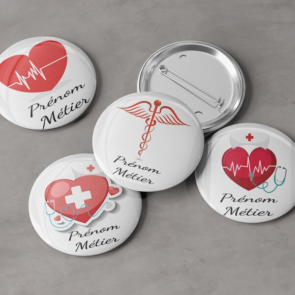 Badge Médical Chic - Honorez votre profession de soignant avec style ! 8 modèles différents