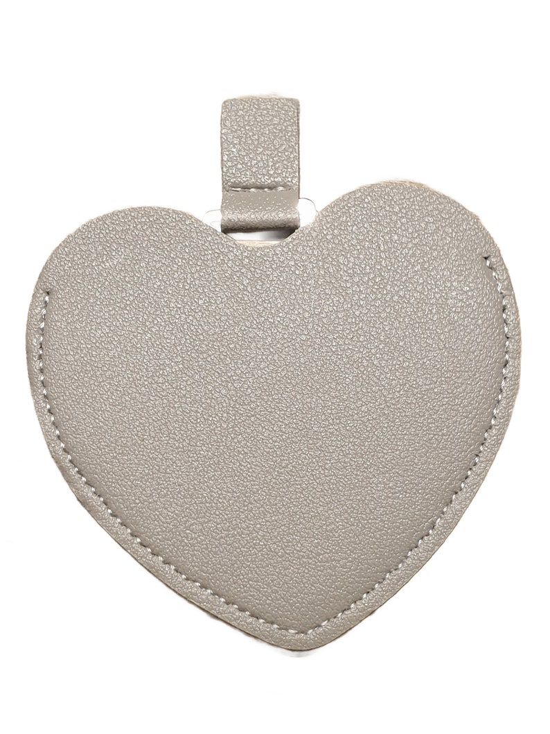 Miroir de poche en forme de cœur personnalisable avec étui. fêtes des mère grand-mère St Valentin cadeau personnalisé personnalisé compact image 6