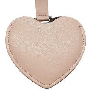 Miroir de poche en forme de cœur personnalisable avec étui. fêtes des mère grand-mère St Valentin cadeau personnalisé personnalisé compact image 5