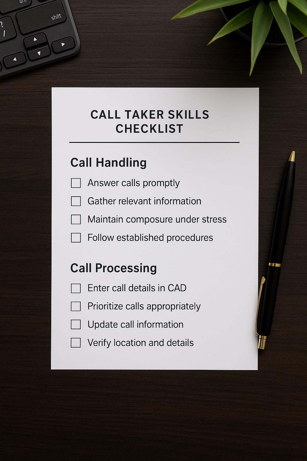 911 Operator Training Sheets.pdf 911 Dispatcher Training Checklist | Call Taker Skills (PDF & DOCX) - Etsy
