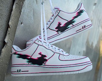 Nike Air Force 1 – Pink and White Playboy Print Custom – CrepPlug
