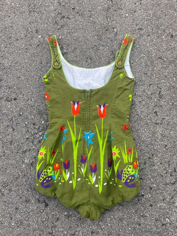 Novelty frog print 1963 swimsuit/playsuit Rose Marie … Gem