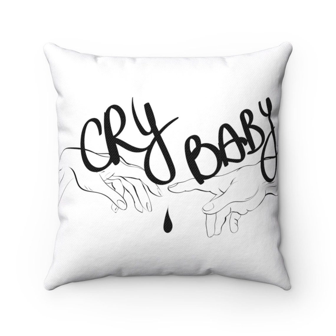 Cry Baby Spun Polyester Square Pillow Etsy