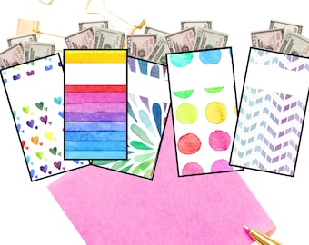 Rainbow Printable Cash Envelopes