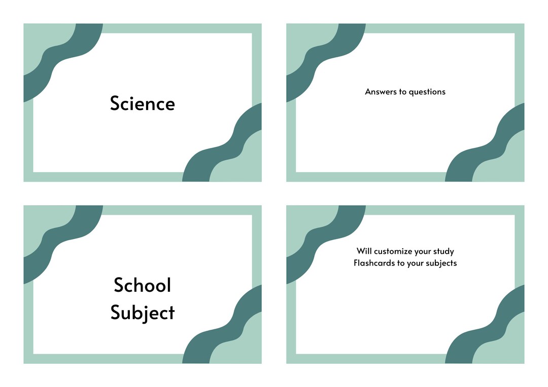 Custom Study Flash Cards - Etsy