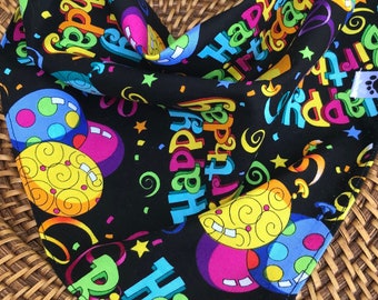Happy Birthday Pet Bandana, Pawty Time Bandana Dog Cat, Birthday Bow Tie, Happy Birthday Pet Neckwear, Cumpleaño Pañuelo Gato o Perro