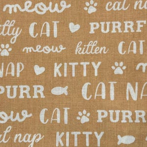 Cats Words Bandana, Purr Words Kitty Bandana, Purrfect Cats Bandana, Meow Word Bib for Cats, Cats Bow tie, Pañuelo Gatos