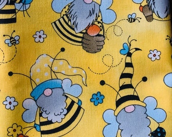 Bee Gnomes Pet Bandana, Bee-utiful Gnome Bow Tie, Yellow Bee Gnomes Bandana, Bee Gnomes Neckwear, Pañuelo Abejas Gato o Perro