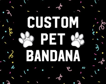 Custom Pet Bandana, Pick Your design Custom Pet Bandana, Spring, Graduation Custom Pet Bandana, Pañuelo Personalizado Gato y Perro