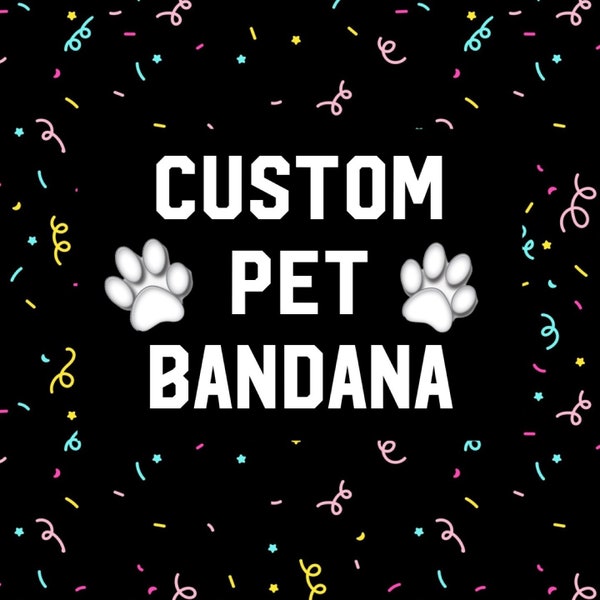 Custom Pet Bandana, Pick Your design Custom Pet Bandana, Spring, Graduation Custom Pet Bandana, Pañuelo Personalizado Gato y Perro