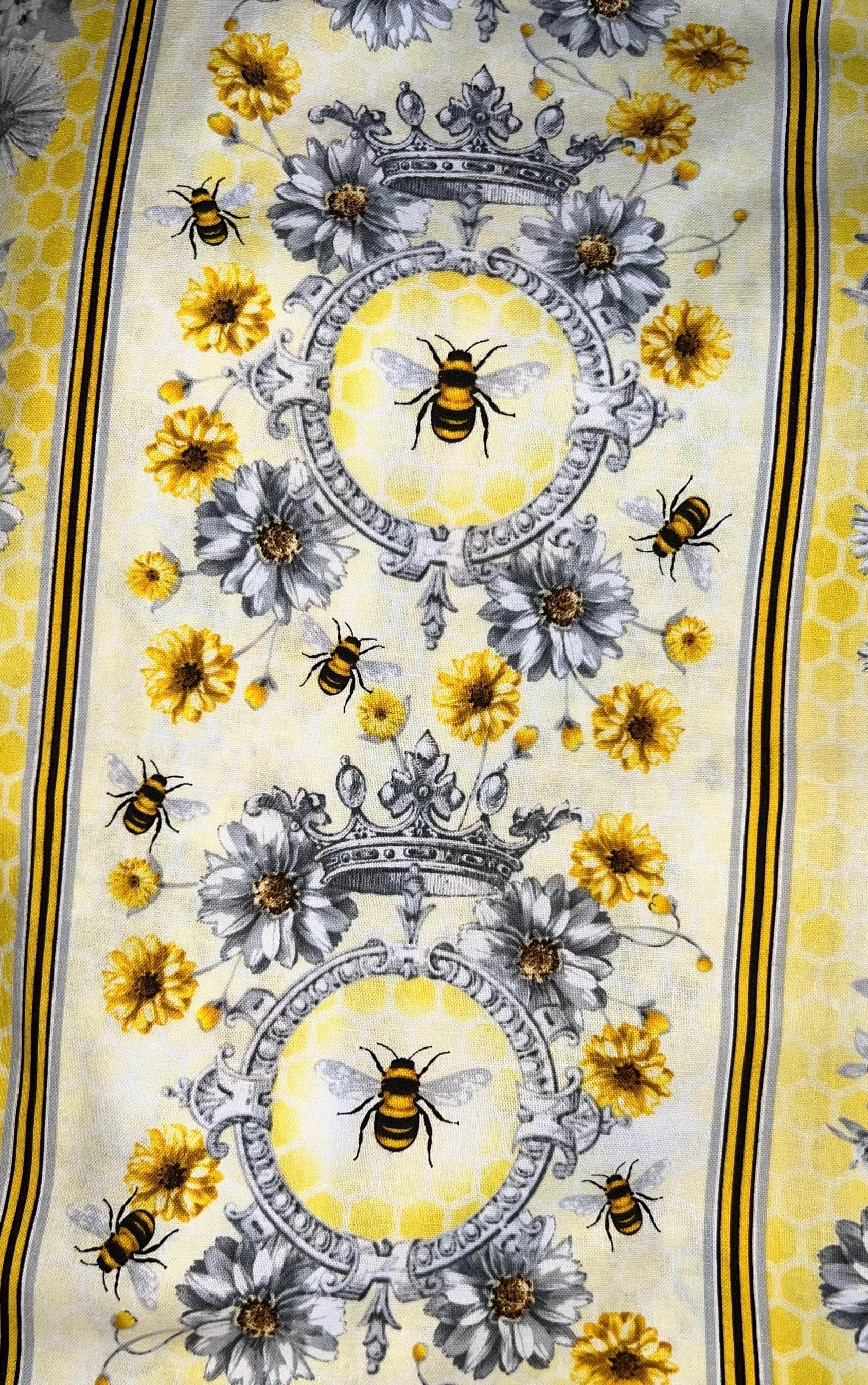 Queen Bee Pet Bandana, Flower Bee Pet Bandana, Spring Bee Lovers Pet Bandana, Pañuelo Abejas y Flores Gato o Perro