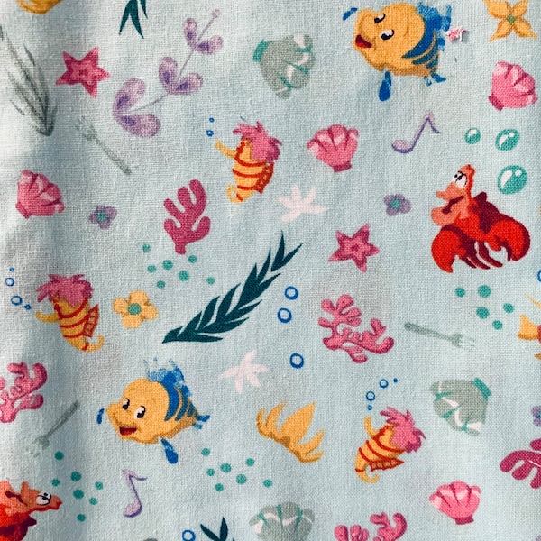 Little Mermaid Friends Disney Pet Bandana, Under the Sea Disney Bandana, Sebastian Disney, Flounder Disney Neckwear,Disney Reversible Bandan