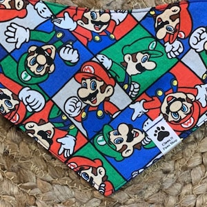 Mario and Luigi Bros Pet Bandana, Super Mario Brothers Pet Bandana, It&#39;s me Mario