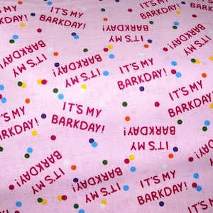 Bandana rose pour chien C'est mon barkday, cravates Happy Barkday pour chien, bandana pawty pour chien, écharpe Happy Birthday pour chien, Pañuelo Cumpleaños Perro
