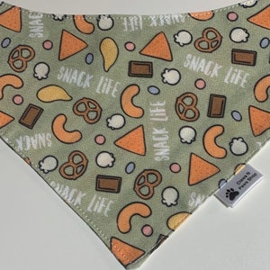 Snack Life Pet Bandana, Snack Time Dog Cat Bandana, Just Here for the Snacks Pet Bandana, Food Lovers Pet Bandana, Treats O clock Bandana
