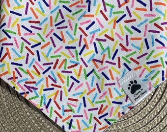Sprinkles Birthday Pet Bandana, Sprinkle Confetti Pet Neckwear, Birthday Pet Bow tie Pawty, Pañuelo Confeti Gato y Perro
