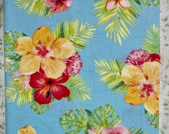 Hibiscus Flowers Pet Bandana, Reversible Fabric, Paradise Tropical Bandana for Pets, Summer Pet Bandana Flowers Aloha,