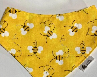 Bee-utiful Pet Bandana, Bee Pet Bow Tie, Spring Bee Lovers Pet Bandana, Pañuelo Abejas y Flores Gato o Perro