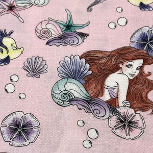 Little Mermaid Disney Pet Bandana, Under the Sea Disney Bandana, Sebastian Disney, Ariel on pink Disney Neckwear, Disney Reversible Bandana