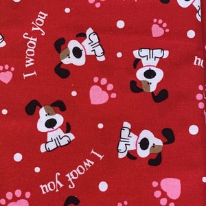 I Woof You Paw Hearts Mom Pet Bandana, Bow Tie I Woof You Dog, Dog Pet Neckwear, Pañuelo Corazón Perro
