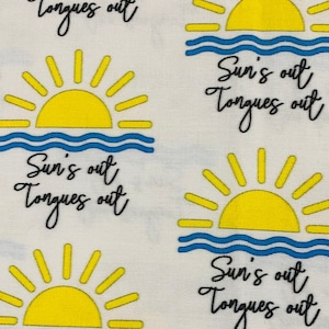 Sun’s Out Tongues Out Dog Bandana, Sun&#39;s Out Tongues out Pet Bandana, Sun Water Pet Bow Tie