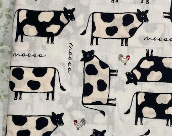 Moo Pet Bandana | Cow & Chicken Pet Bandana | Cow Print Pet Bandana | Farmhouse Pet Bandana | Country Farm Pet | Black White Cow Bandana