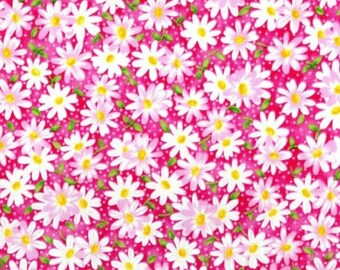 Pink Daisy Pet Bandana, Daisies Pink Pet Bow Tie, Pink Flowers Pet Neckwear, Pañuelo Flores Rosadas Gato o Perro