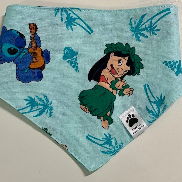 Lilo & Stitch Pet Bandana, Hawaii Vacation Neckwear, Summer Disney