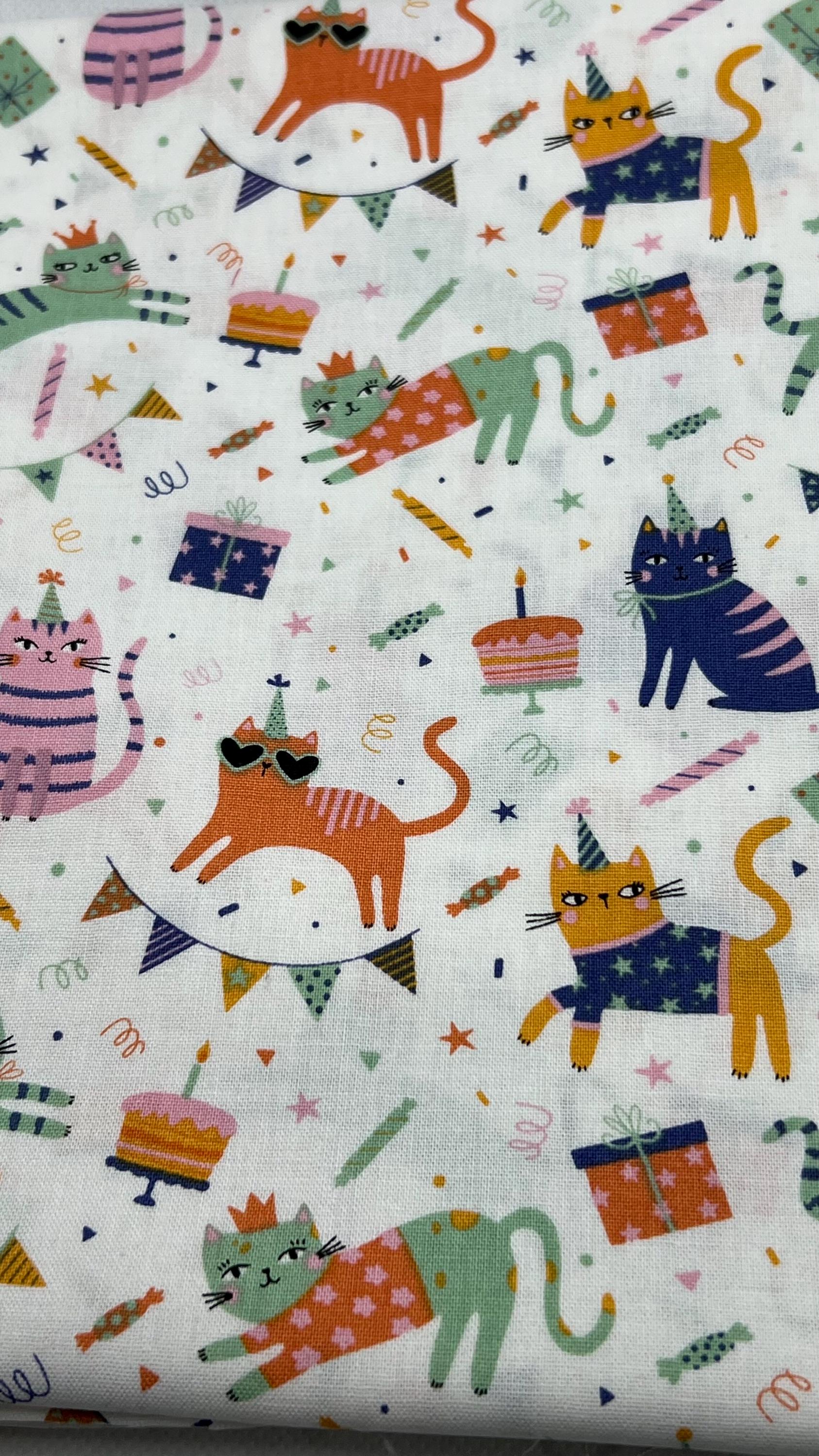 Happy Birthday Cat Bandana, Cat Pawty Neckwear, Cat Birthday Pawty Bandana, Bib for Cats, Cat Bow tie, Pañuelo Gatos