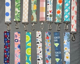 Fabric Keychain, Keychain Handmade with your favorite Fabric, Match your pet accessory with you keychain, Fabric Key Fob, Fabric Wristlet,