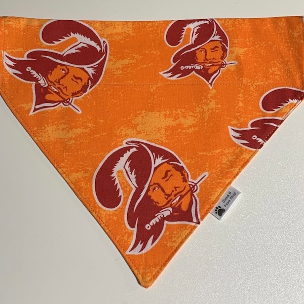 Creamsicle Buccaneers Pet Bandana, Orange Tampa Bay Buccaneers Pet Bandana, Bow Tie Buccaneers, Football NFL Tampa Bay Pet Neckwear, Florida