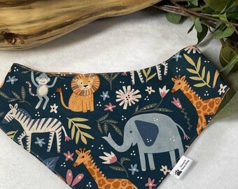 Safari Pet Bandana, Wild Animal Pet Bandana, African Safari Pet Accessory, Lion Zebra Monkey Elephant Print Pet Bandana