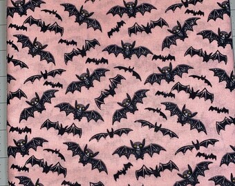 Bats Halloween Pink Fabric Pet Bandana, Spooky Bats Halloween Pet Bow tie, Boo Bats Halloween Bandana, Pañuelo Perro o Gato, Vampire Bats