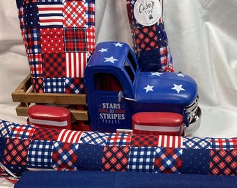 Patriotic Extra Large Kicker Cat Toy | 4th of July Catnip Toy Kicker | Handmade Kicker Toy | Cat Gift Toy | Team USA World Cup Catnip Toy
