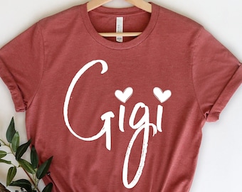 Gigi-tröja, Gigi-t-shirt, mormor-t-shirt, söt Gigi-t-shirt, Gigi-present, ny Gigi-t-shirt, Gigi-t-shirt, mormor-t-shirt, present till Gigi