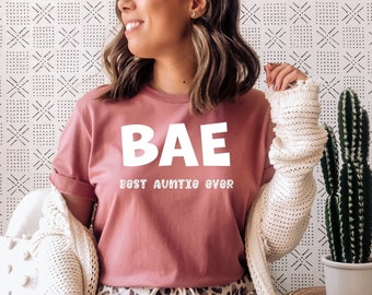 Mejor camiseta de tía, camisa de tía, camiseta de tía, camiseta de tía, regalo de tía, camisa de mejor tía, regalo para tía, camisetas familiares divertidas
