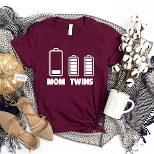 Twin Mom T-Shirt, Mom of Twins Shirt, Mommy Of Twins Shirt, Mother&#39;s Day Gift, Twin Mom Life, Blessed Twin Mama Shirt
