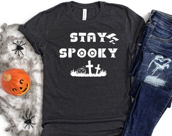 Stay Spooky T-Shirt, Spooky Season T-Shirt, Halloween Party T-Shirt, Funny Halloween Shirt, Fall Season Shirt, Pumpkin Spice T-Shirt
