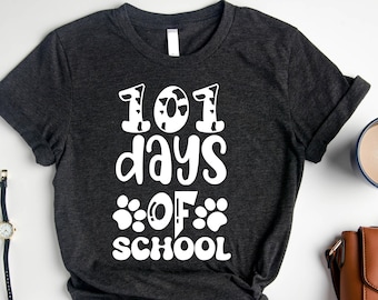 101 Days of School, 100th Day Shirt, Teacher Days, Gift for Teacher, 101 Days Smarter Shirt, Dalmatian Dog Shirt, Back to School Shirt